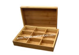 Bamboo Tea Box Organizer Storage Hb301