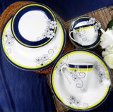 Full Rim Decal Porcelain Ceramic Dinnerware Set