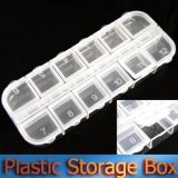 12 Grid Box Transparent Plastic Gem Diamond Cassette Jewelry Box