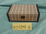 Antique Wooden Trunk with Cane Surface and PU Frame Decoration (YP503804)