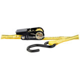 1'' Ratchet Tie Down with S Hook, Wll 500lb.