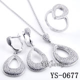 925 Silver Jewellery Set with Zircon (YS-0677)