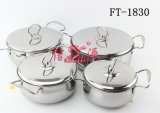 Stainless Steel Double Handle Cookware Set with Lid (FT-1830)