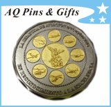 Customized Zinc Alloy Coin in 2 Tone Plating