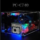 QDIY  PC-C740 New Arrival on Sale Personalized Horizontal Microatx PC Acrylic Transparent Desktop Computer Case