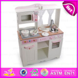 Hot New Product for 2015 Happy Kitchen Set Toy, Big Mother Garden Kitchen Toy Set, Pretend Wooden Kitchen Toy with Music W10c058A