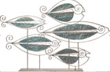 Fish Abstract Steel Metallic Sculpture for Table Home Decoration