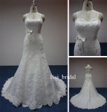 Lace Bridal Dress & Mermaid Bridal Gown & Bowknot Wedding Dress (LV1329)