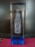 Hot Offer Transparent Crystal Glass Trophy /Sport Trophy/Souvenir