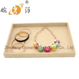 Wooden Linen Jewelry Display Tray (PZ-104)