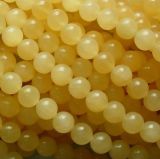 Yellow Jade Round Beads Strands