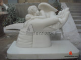 White Marble Little Angle Sculpture / Statue / Carving