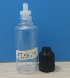 Transparant 20ml Pet Plastic E-Liquid Bottle with Childproof Dropper and The Pressure Screw Cap