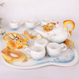 Chinese Gold Trim Dragon Tea Set Made in China (AS-08024)