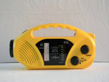 LED Emergency Light Am/FM/Wb Band ABS Material Solar Dynamo Radio