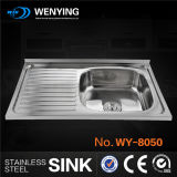 Classic Design Stainless Steel Kitchen Sink with Drainboard and Drainers