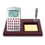 Wood Base Calendar With Databank Calculator (DX 528bwp)