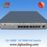 Port1 to Port4 Support IEEE802.3, 9-Port 10/100m Poe Switch with 4 Poe Ports and 1 Fiber Port
