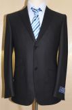 Black Wedding Suit, Men's Fahsion Itlay Wool Suit, Business Formal Suit