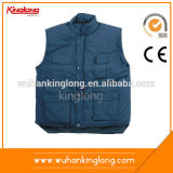 100%Polyester Shell Waterproof Winter Warm Work Quilted Mens Vest