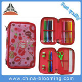 Student Polyester Stationery Bag 2 Deck Pen Pencil Box Case