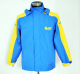 Blue Colour Windproof Winter Women's Clothing with Hoody