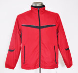 Red Colour Windproof Winter Men's Jacket Made of Polyester