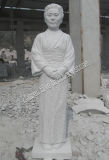 Japanese Grey Granite Figure Sculpture