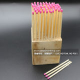 European Advertisig China Factory Colored Head Long Buring Smoker Cigar Kitchen Wooden Safety Stick Matches in Box Friction Light Fire