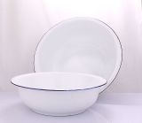 White Simple Useful Enamel Basin with Different Size