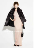 2014 Wholesale Fur Factory Women Clothes Grey Mink Fur Coat