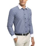 Men's Formal 100%Cotton Fabric Long Sleeve Shirts (WXM963)