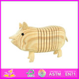 2014 New Kids Popualr DIY Wooden Children Hot Sale Educational Baby Paint Pig Toy W03A028