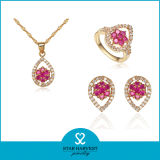 Red 925 Sterling Silver Jewelry Set Hot Selling (J-0051)