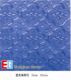 Blue Flora Pattern Glass