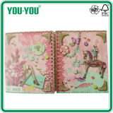 Hardcover Notebook/Double Spiral Notebok/Beautiful Pink Notebook