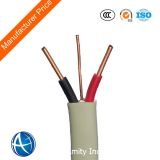 Solid Flat Wire 2 Cores Copper Cable PVC Electric Wire, Professional Twin and Earth Cable
