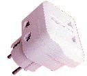 Two Round Pins ABS Plug (Y010)