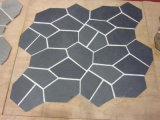 Black Slate Stone Meshed Paving Tile
