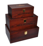 High Quality Solid Wooden Gift Packaging Box with Metal Lock