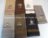 100% Cotton Kitchen Towel with Embroidery and Weaving Satin