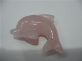 Rose Quartz Dolphin Carving