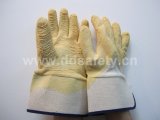 Cotton Yellow Latex Coated Glove (DCL413)
