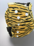 Fashion Leopard Minky Fabric Nappy Baby Cloth Diaper