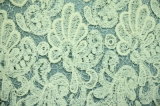 Disorder Mesh with Cotton Embroidery Lace Fabric