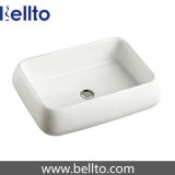 Rectangular Ceramic Bathroom Vessel Sink for Restroom (3058B)