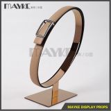 Hot Sale Factory Supply Stainless Steel Belt Display, Belt Display Rack, Belts Display, Luxury Belt Display, Twin or Single Belt Display Stand Electroplating