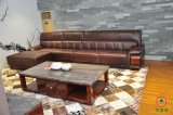 Living Room Sofa, Grain Leather Furniture, Leather Corner Sofa (SF474)