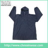 Dark Blue PVC Coating Waterproof Rain Wear / Rainwear