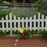 Long Wood Garden Fence with White Color